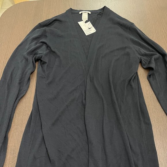 H&M - (NWT) Knee-Length Cardigan, Black - Picture 4 of 4